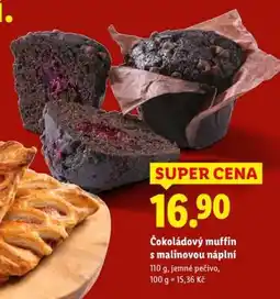 Lidl ČOKOLÁDOVÝ MUFFIN S MALINOVOU NÁPLNÍ nabídka