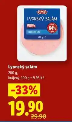 Lidl Lyonský salám nabídka
