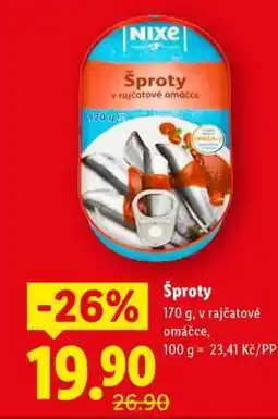 Lidl ŠPROTY nabídka