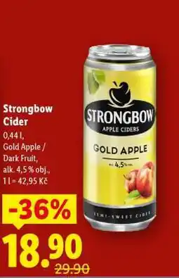 Lidl Strongbow cider nabídka