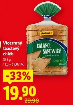 Lidl Vícezrnný toastový chléb nabídka