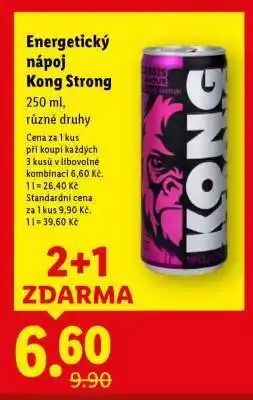 Lidl ENERGETICKÝ NÁPOJ KONG STRONG nabídka