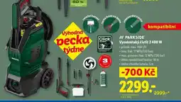Lidl PARKSIDE VYSOKOTLAKÝ ČISTIČ 2400 W nabídka