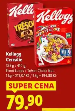 Lidl Kellogg Cereálie nabídka