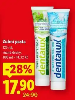 Lidl Zubní pasta nabídka