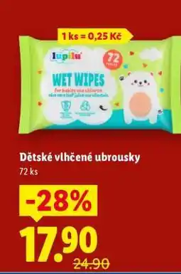 Lidl Dětské vlhčené ubrousky nabídka