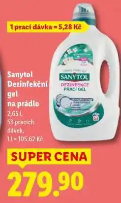 Lidl Sanytol Dezinfekční gel na prádlo nabídka