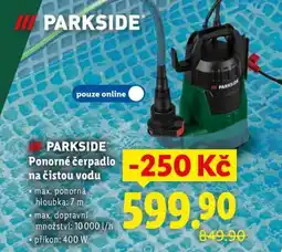 Lidl PARKSIDE Ponorné čerpadlo na čistou vodu nabídka