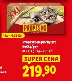 Lidl Propesko kapsičky pro kočky nabídka