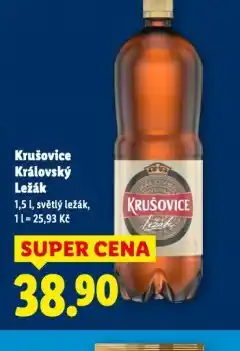 Lidl Pivo krušovice 12 královský ležák nabídka