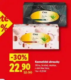 Lidl Cien kosmetické ubrousky nabídka