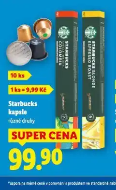 Lidl Starbuck kapsle nabídka