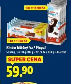 Lidl Kinder mléčný řez nabídka