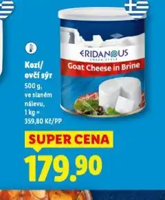 Lidl Kozí / ovčí sýr nabídka