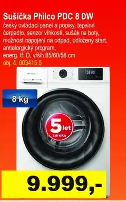 Elektro Spáčil Sušička Philco PDC 8 DW nabídka