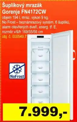 Elektro Spáčil Šuplíkový mrazák Gorenje FN4172CW nabídka