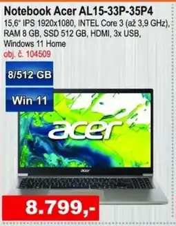 Elektro Spáčil Notebook Acer AL15-33P-35P4 nabídka