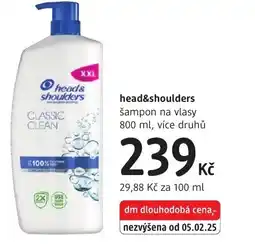 dm drogerie Head&shoulders šampon na vlasy nabídka