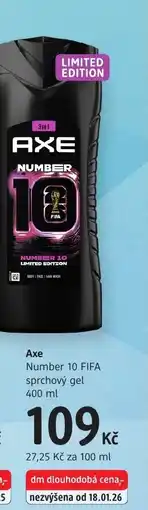 dm drogerie Axe Number 10 FIFA sprchový gel nabídka