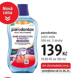 dm drogerie Parodontax ústní voda nabídka