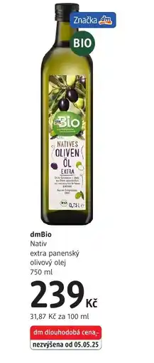 dm drogerie DmBio Nativ extra panenský olivový olej nabídka