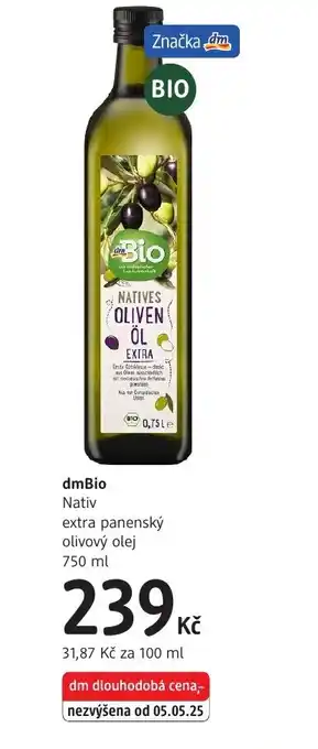 dm drogerie DmBio Nativ extra panenský olivový olej nabídka