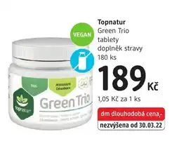 dm drogerie Topnatur Green Trio tablety nabídka