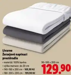 Lidl Žerzejové napínací prostěradlo 90-100 x 200 cm nabídka