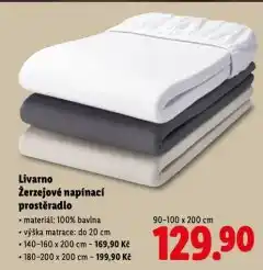 Lidl Žerzejové napínací prostěradlo 180-200 x 200 cm nabídka
