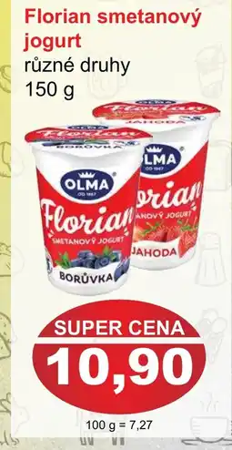 PLUS JIP Olma Florian smetanový jogurt nabídka