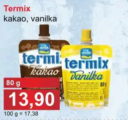 PLUS JIP Termix kakao, vanilka nabídka