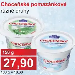 PLUS JIP Choceňské pomazánkové nabídka