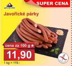 PLUS JIP Javořické párky nabídka
