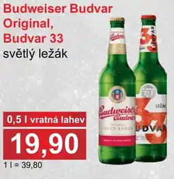 PLUS JIP Budweiser Budvar Original, Budvar 33 nabídka