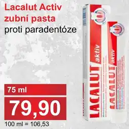 PLUS JIP Lacalut Activ zubní pasta proti paradentóze nabídka