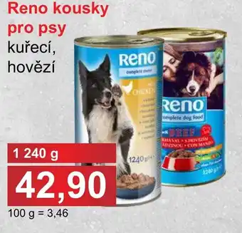 PLUS JIP Reno kousky pro psy kuřecí, hovězí nabídka