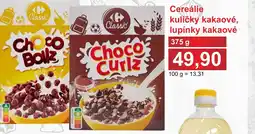 PLUS JIP Cereálie kuličky kakaové, lupínky kakaové nabídka