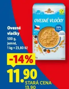 Lidl Ovesné vločky nabídka