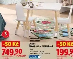 Lidl Dětský stůl se 2 židličkami nabídka