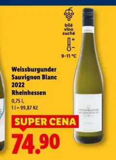 Lidl Weissburgunder sauvignon blanc nabídka