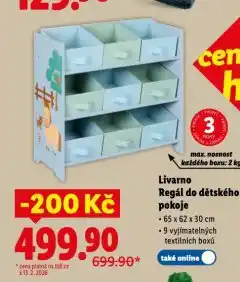 Lidl Regál do dětského pokoje nabídka