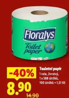 Lidl Floralys toaletní papír nabídka