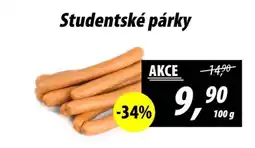 ZEMAN Studentské párky nabídka