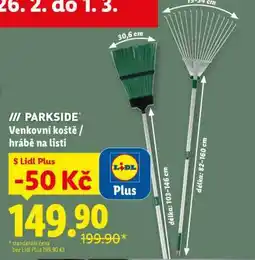 Lidl PARKSIDE Venkovní koště / hrábě na listí nabídka
