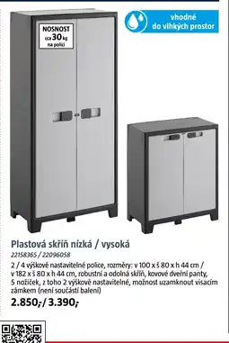 Bauhaus Plastová skříň nízká / vysoká nabídka