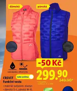 Lidl Funkční vesta nabídka