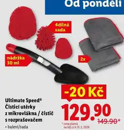 Lidl Ultimate SpeedⓇ Čisticí utěrky z mikrovlákna/čistič s rozprašovačem nabídka