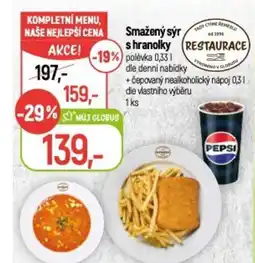 Globus Smažený sýr s hranolky nabídka