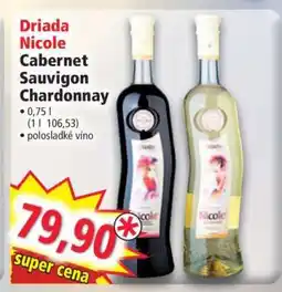 Norma Driada Nicole Cabernet Sauvigon Chardonnay nabídka