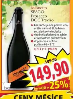 Norma Mionetto SPAGO Prosecco DOC Treviso nabídka